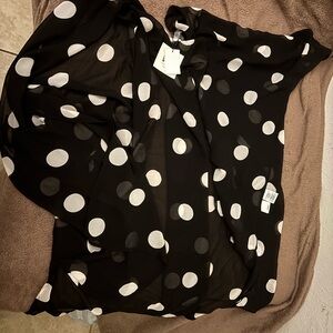 Black and White Polka Dot Duster